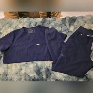 Navy Blue Scrub Set